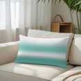 thumbnail image 6 of Ombre Teal Green Throw Pillow Cover 20 x 36 Inch Decorative Pillow Cover Modern Abstract Art Gradient Lumbar Pillowcase Seasonal Rectangle Cushion Case for Couch Sofa Bed Living Room, 6 of 9