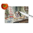 thumbnail image 4 of English Bulldog Christmas Cookies Glass Cutting Board 12 in x 15 in, 4 of 5