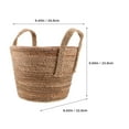 thumbnail image 2 of HONMEET Large Round Wicker Basket Brown Rattan Planter for Home Organization and Storage, Decorative Container, 2 of 8