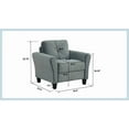thumbnail image 5 of Xukmct Velvet Armchair with Wood Legs, Upholstered Accent Chair Club Chair for Living Room, Bedroom, Office, Gray, 5 of 6