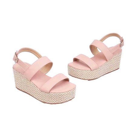

TUOBARR Platform Sandals Women Sandals For Women Summer Womens Hollow Out Slingback Open Toe Wedges High Heels Beach Sandals Pink