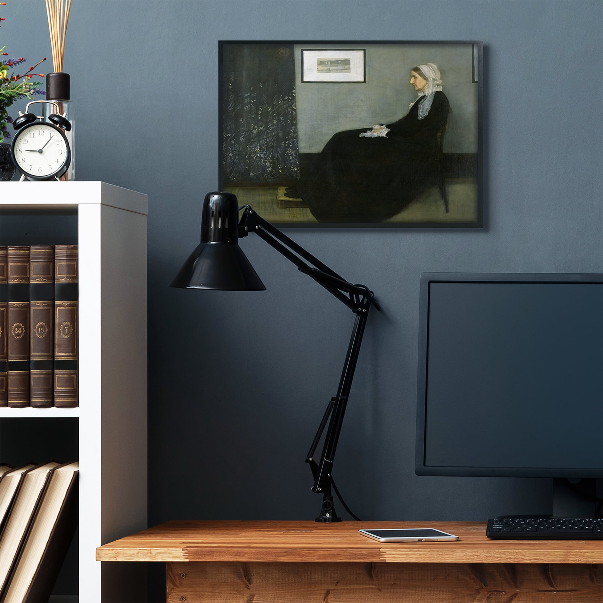 Stupell Industries Whistlers Mother Yellow Black Classical Painting Black Framed Art Print Wall Art, 24x30, by James Abbott McNeill Whistler