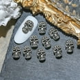 thumbnail image 4 of Xinyolin Halloween Skull Cross Nail Art: 10Pcs 3D Metal Charms Gothic Punk Style Nail Decoration Accessories, 4 of 8