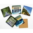 thumbnail image 2 of Inkdotpot Set of 6 Drink Coasters Easy Clean 4-inch SquareCoastersCork Base-Reusable- Nature, 2 of 8