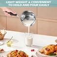 thumbnail image 3 of Vesteel 1QT Saucepan with Lid, Tri-Ply Base Stainless Steel Sauce Pan for Kitchen, Small Milk Pot with Handle for Soup, Compatible with All Cooktops, Dishwasher Safe, 3 of 7