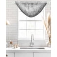 thumbnail image 4 of Waterfall Valances for Windows, Grey Vintage Kitchen Sheer Valance Curtains, Modern Abstract Art Oil Paiting Rod Pocket Elegant Swag Valances for Living Room Bedroom, 47.2"x38.5", 3 Panel, 4 of 8