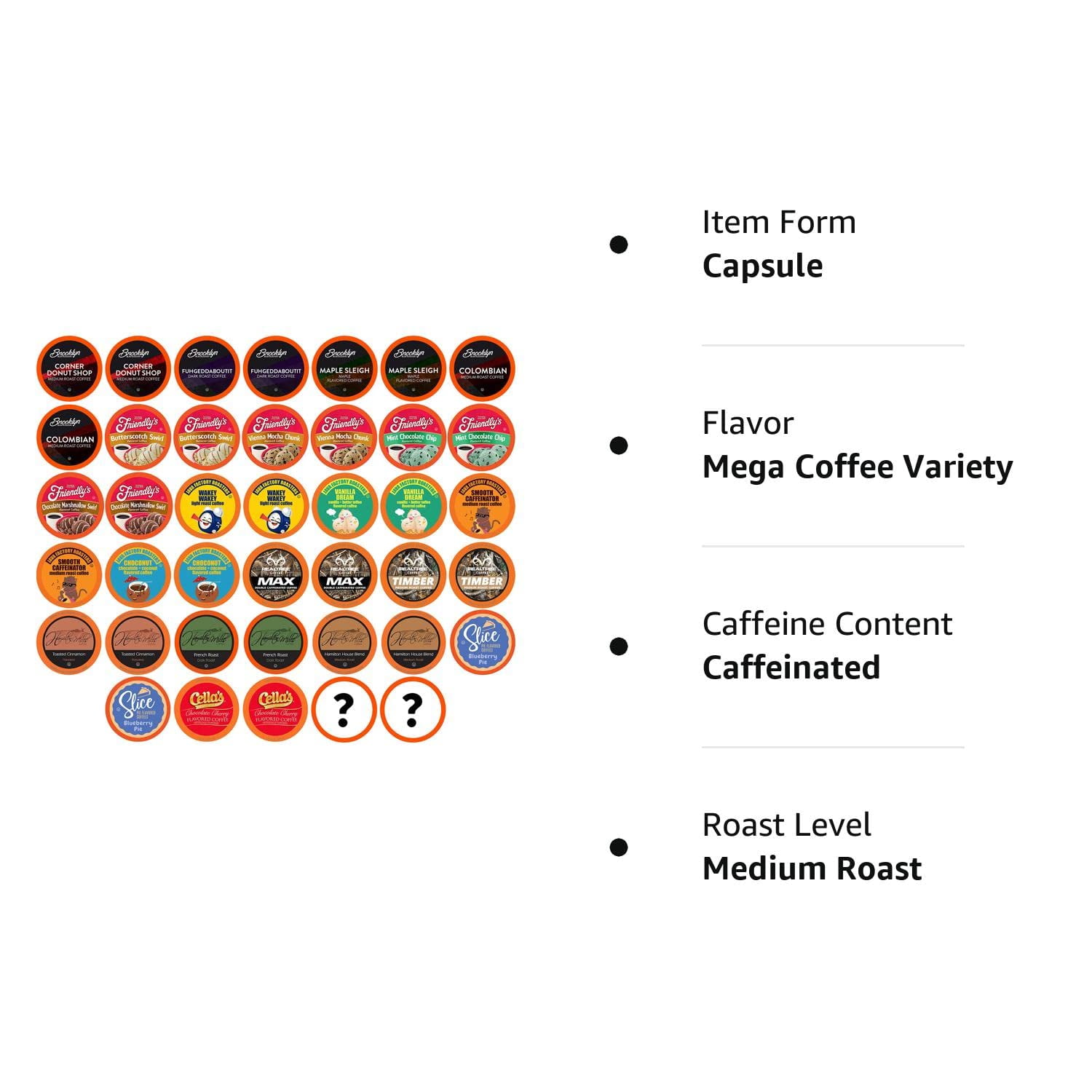 Two Rivers Coffee Mega Coffee Lovers Pods, Compatible with 2.0 Keurig K Cup Brewers Pods, Mega Coffee, 40 Count