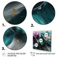 thumbnail image 3 of Designart "Purple And Green Colorful Impressions II" Abstract Painting Canvas Art Print, 3 of 5