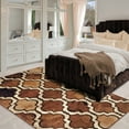 thumbnail image 6 of BNM Modern Trellis Indoor Area Rug, 4' x 6', Brown, 6 of 9