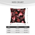 thumbnail image 4 of Bingfone Ladybugs And Red Hearts Linen Throw Pillow Covers Cushion Case Pocket Button Vintage Farmhouse Pillowcase For Sofa Couch Bed 18"X18", 4 of 9
