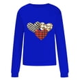 thumbnail image 4 of SOOMLON Valentine's Day Sweatshirts for Women Lover Valentines Gift Comfy Long Sleeve Scoop Neck Hoodies Tops Funny Heart Graphic Pullovers Shirts Fashion Holiday Clothes 2025 Blue M, 4 of 4
