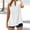 01 White, variant on Fewfanhot Women's Tops V Neck Short Sleeve Button Down Shirts Casual Chiffon Blouses Tops