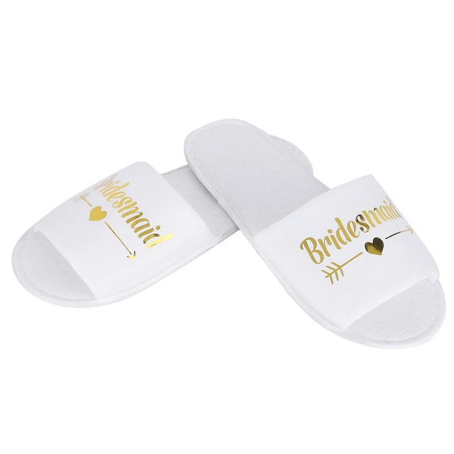 Zapatillas de fiesta de bodas, 5 pares de zapatillas de hotel con estampado de letras, zapatillas con características de vanguardia