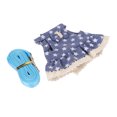 thumbnail image 1 of Small Pet Harness Leash, Rabbit Dress Lead Leash Set Adjustable Cute Blue Star Print  for Outing for Guinea Pigs for Ferrets S,M, 1 of 7