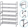 thumbnail image 4 of 3-Tier Stackable Shoe Rack, Expandable & Adjustable Shoe Shelf Storage Organizer, Metal Mesh, Gold, 4 of 5