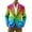 02-Multicolour, variant on Mardi Gras Blazer for Men Button Notched Lapel Suit Jacket Casual Rave Jackets Sports Coats Slim Fit Plus Size Blazer 21-Pink XL