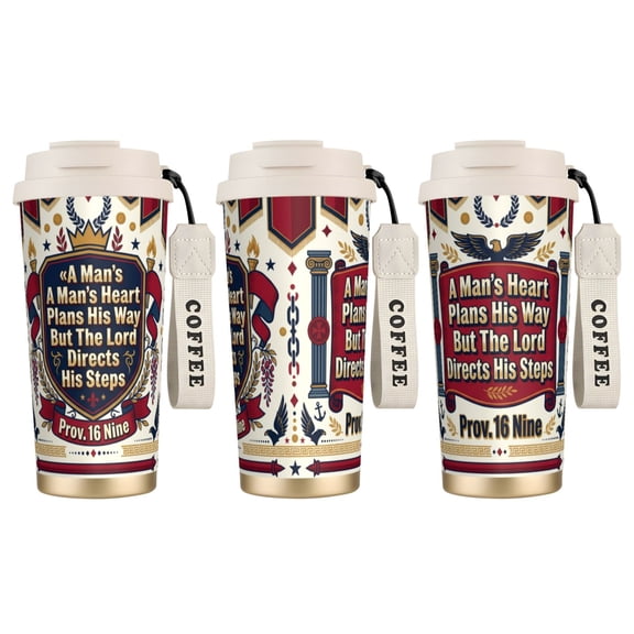 1pc Christianity thermos, 18oz Double-Wall Travel Mug, Best Religious Gift, Leak-proof