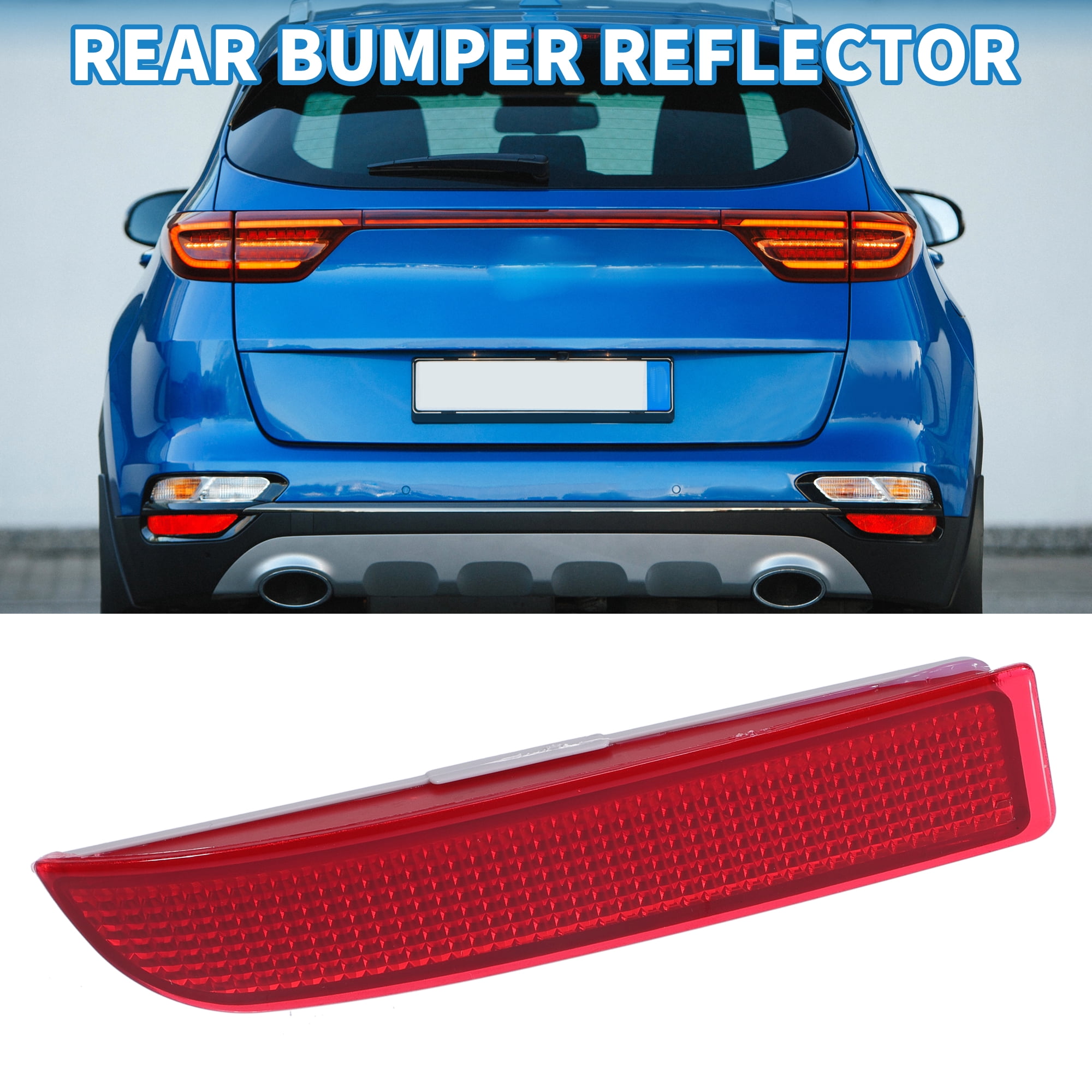 Unique Bargains Rear Left Bumper Reflector for Toyota RAV4 2006-2012 ABS Red