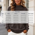 thumbnail image 3 of CBASIHI Womens Sweater Knitted Mock Neck Casual Long Sleeve Fall Sweater for Women Brown XL, 3 of 7