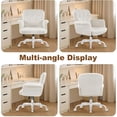 thumbnail image 5 of Office Chair, Plush Fabric for All-Day Comfort, Adjustable Height & 360 °   Swivel, Ergonomic Back Support - Ideal for Home Office, Vanity & Living Room, 5 of 5