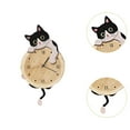 thumbnail image 6 of CarpNettore Cat Shaped Hanging Wall Clock with Swinging Tail Cute Stylish Modern Non Ticking Style B, 6 of 9