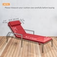 thumbnail image 3 of Outsunny Coussins de Chaise Longue d'Extérieur avec Attaches au Dossier, Ensemble de 2, Rouge Vin, 3 of 10