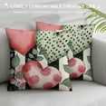 thumbnail image 3 of PHYHOO Hello Valentine Love You More Eucalyptus Leaves Pink Throw Pillow Covers, Buffalo Plaid Stripes Love Hearts Cushion Case Decoration for Sofa Couch, 3 of 5