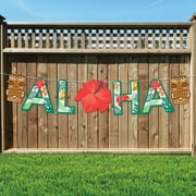 Big Dot of Happiness Tropical Luau - Hawaiian Beach Party Decorations - Aloha - Outdoor Letter Banner