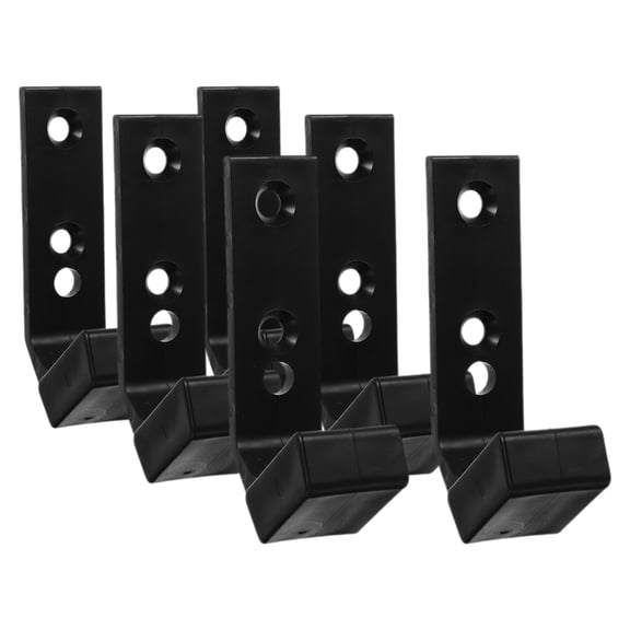 LOLIPPYY 6Pcs Wall Mounted Barbell Rack Black Barbell Hanger for Organized Gym Weight Storage