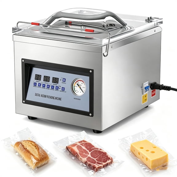 Joreek Chamber Vacuum Sealer, 320W Sealing Power, Vacuum Packing Machine for Wet Foods, Meats, Marinades and More, Compact Size with 12.6 in Sealing Length, Applied in Home Kitchen and Commercial Use
