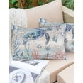 thumbnail image 6 of Ocean Turtle Throw Pillow Covers, Coral Vintage Blue Shell Coastal Conch Soft Breathable Pillow Cases with Invisible Zipper for Sleeping, King Size Pillowcases for Couch Bed Sofa Chair 20x36 Inches, 6 of 6