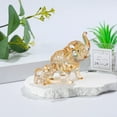 thumbnail image 6 of Crystal Elephant Figurines One Large And One Small Glass Elephants，Animal Collectible Figurines Ornaments Birthday for Christmas Tabletop Decoration for Home Office（Smoky Gray）, 6 of 6