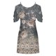 thumbnail image 5 of Puntoco Vestido Casual De Manga Corta Con Cuello Redondo Y Hombros Descubiertos Para Mujer, Vestido De Manga Corta Con Cuello Redondo, Gris Oscuro Xxxl,Regalos Para Mujer Joven, 5 of 5