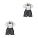thumbnail image 2 of Minnieouse Camisa de manga corta de verano para niños, conjunto de pantalones, fiesta, banquete, boda, pajarita para niños, ropa, pantalones Type9 NO9, 2 of 6