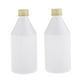 thumbnail image 3 of 2x 300ml Vacía Botella de Plástico Recipiente Cosmético Estuche de Crema de Loción Tarro para Hogar / Oficina / Viaje / Vacaciones Blanco + dorado Salvador Tapa de rosca de botella, 3 of 10