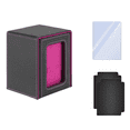 thumbnail image 1 of Boîte de Cartes à Collectionner Premium pour Protéger les Cartes Boîte de Cartes à Collectionner Adaptée pour Deck Boîte de Cartes en Cuir Rose,1 * Boîte de Cartes à Collectionner 1 * Porte-Cartes 2 * Séparateur,Rose, 1 of 8