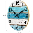 thumbnail image 4 of Wall Clock - Beach Themed Blue Wall Clocks Battery Operated Silent Non-Ticking, Coastal Nautical Clock Decorative for Home Kitchen Living Room Office Bathroom Bedroom(10 Inch), 4 of 5