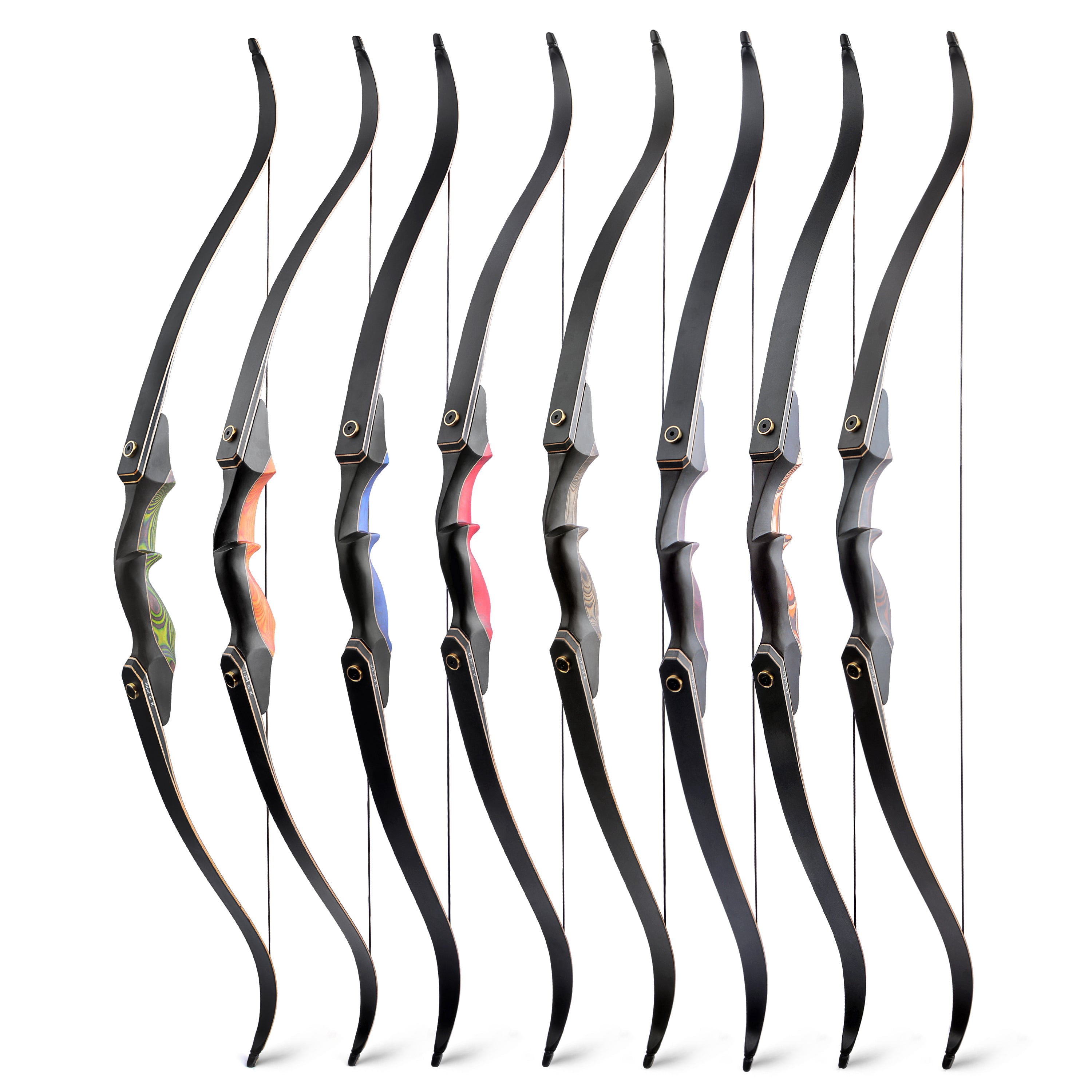 60" Archery Takedown Recurve Bow Right Hand & 12pcs Carbon Arrows Hunting