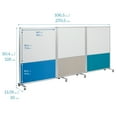 thumbnail image 2 of ECR4Kids Mobile Dry-Erase and Flannel Split Room Divider, 3-Panel, School Supplies, Contemporary, 2 of 9