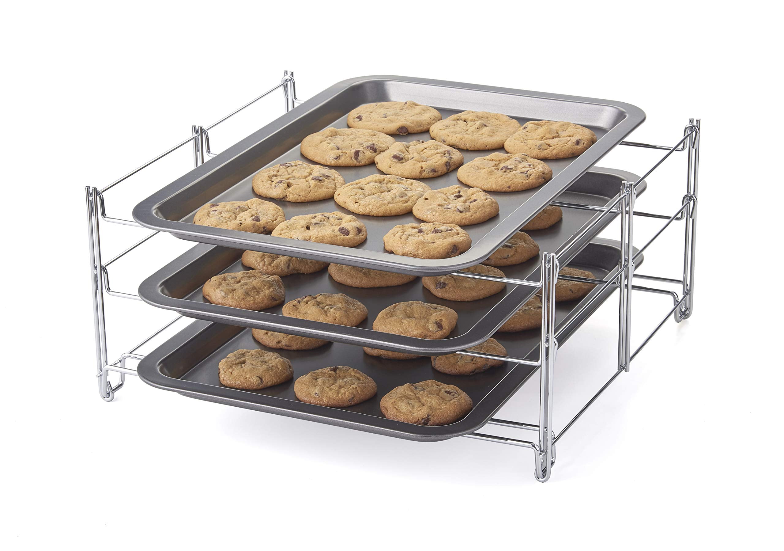 P&P CHEF Baking Sheet and Rack Set, 6 PACK (3 Sheets + 3 Racks), 3 Sizes