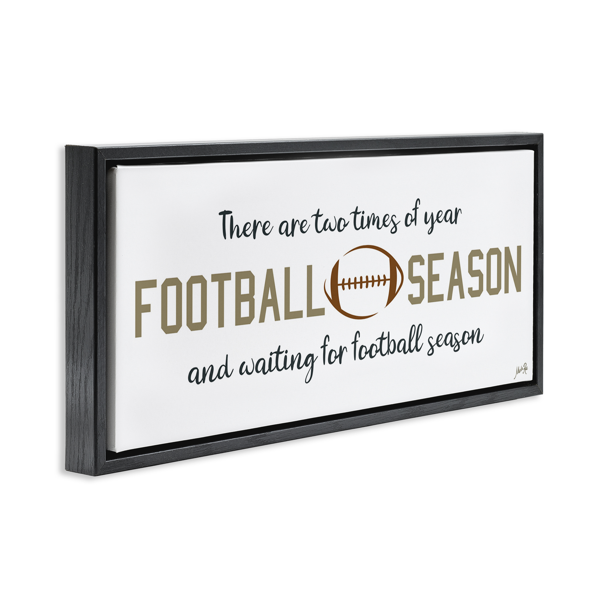 Stupell Industries Two Times of Year Sports Painting Black Floater Framed Art Print Wall Art, 31 x 14