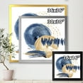 thumbnail image 4 of Designart 'Gold and Dark Blue Abstract Circle Ocean Texture' Modern Framed Art Print, 4 of 4