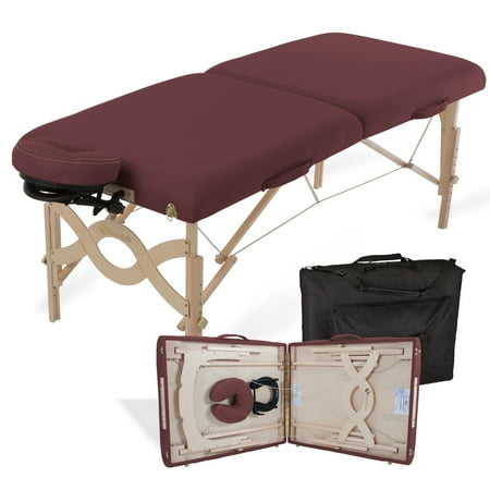 EARTHLITE Avalon Portable Massage Table Package Flat â Reiki Endplate, Premium Flex-Rest Face Cradle & Strata Cushion, Carry Case (30â x73â )