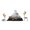 White Black, variant on Elegant Reindeer Figurines Resin Sitting Standing Deer Statues Lifelike Mountain Rockery Sculpture for Sophisticated Living Room TV Cabinet Home Decor Accent 7.9 inches / 20.0 cm