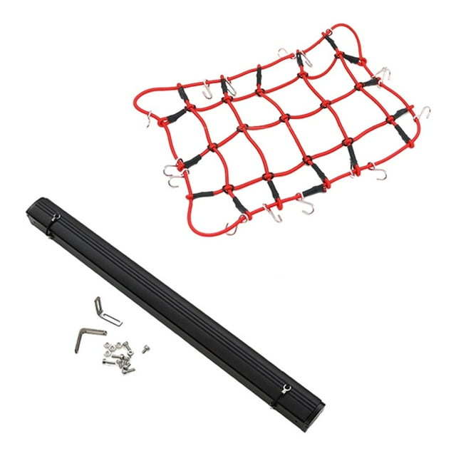 Auvent à Bagages Voiture RC pour SCX10: 8 Échelle 1:10 RC Crawler Noir Rouge