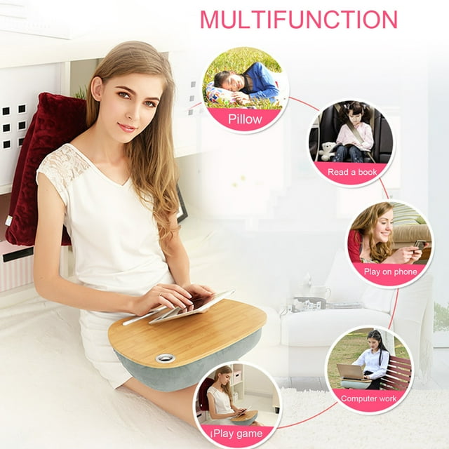 YAOMOBB Bureau Portable Réglable Coussin Robuste Support d'Appareil Résistant à l'Usure Non Déformable Bureau Polyvalent