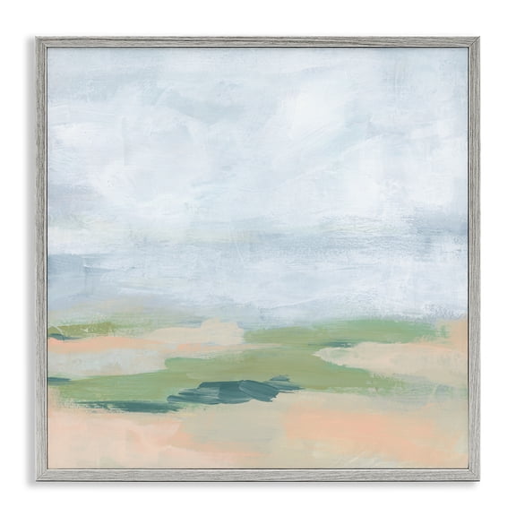 Stupell Industries Contemporary Abstract Landscape Scenery Gray Framed Giclee Art, 24 x 24, by June Erica Vess