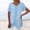 Style1-Blue linen shirts for women, variant on Mceream Women's Linen Shirt Short Sleeve V Neck Irregular Hem Top Oversized Loose Fit Summer Cute Tees Outfits Blouse Plus Size Purple M
