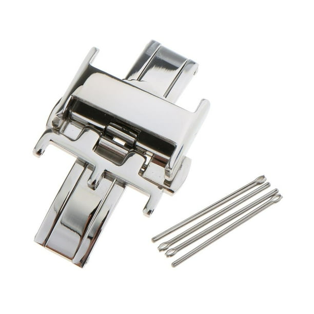 Watch Buckle Stainless Steel Butterfly Deployant Double Clasp 14mm m Walmart
