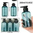 thumbnail image 5 of Abaima 3 Pack Shampoo Pump Bottle,10oz/300ml Empty Refillable Shower Bottle,Plastic Reusable Squeeze Lotion Dispenser for Shampoo and Conditioner(Blue), 5 of 7